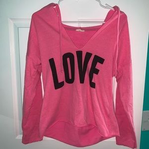 Never worn LOVE hooded pullover